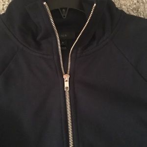 J.Crew cropped 1/4 zip sweatshirt and leggings.